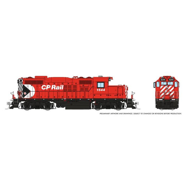 Locomotive, diesel, GMD GP9u, CP #1544, Multimark - DCC/sound