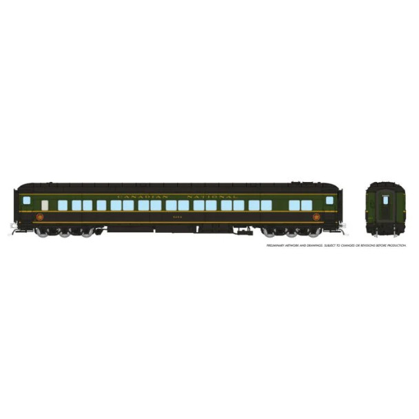 Coach "Balloon Top", CC&F, CN #5183, 1954 scheme