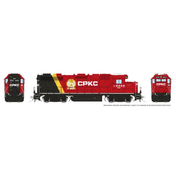 Locomotive, diesel, GMD GP38-3 (rebuilt), CP (KCS) #2000 - DC