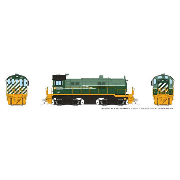 Locomotive, diesel, MLW S-13, BCOL #1002, lightning- DCC/sound
