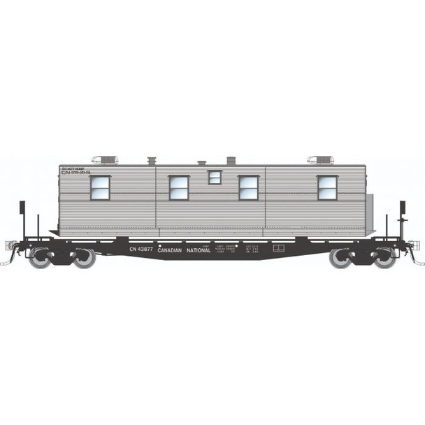 Flatcar, 50', w/camp van, MOW, CN (x6)