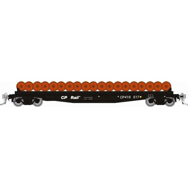 Flatcar, 50', w/wheelsets, MOW, CP (x3)