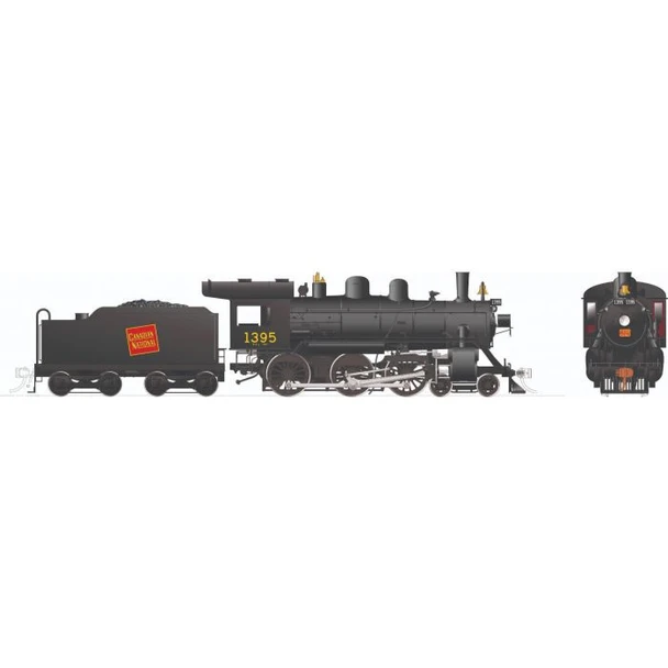 Locomotive, steam, 4-6-0 "Ten Wheeler", CN H-6-g #1395 - DCC/sound