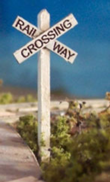 Sign, railway crossing, transition era (x5)