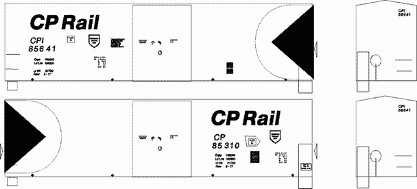 Decal, boxcar, 50', paper, CP, Multimark