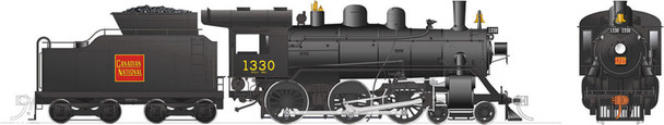 Locomotive, steam, 4-6-0 "Ten Wheeler", CN H-6-d #1330 - DC