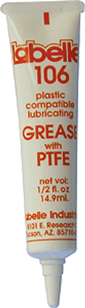 Lubricant, grease w/PTFE, plastic compatible, 0.5 oz. tube