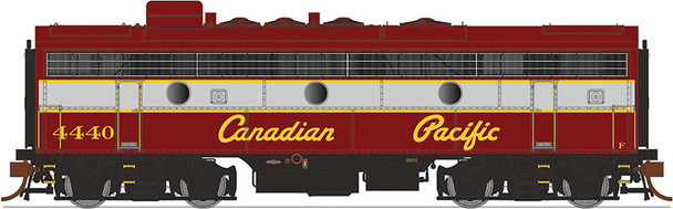 Locomotive, diesel, GMD F7B, CP #4440, maroon/grey, script - DCC/sound