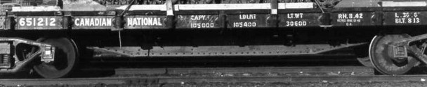 Decal, flatcar, CN