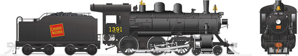 Locomotive, steam, 4-6-0 "Ten Wheeler", CN H-6-g #1391 - DCC/sound