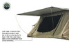 Roof Top Tent 3 Person with Green Rain Fly TMBK Overland Vehicle Systems