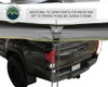 Awning Tent 270 Degree Driver Side Dark Gray Cover With Black Cover Nomadic Overland Vehicle Systems