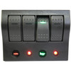 4-Switch Panel W/Lighted Breakers Black Bulldog Winch