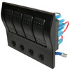 4-Switch Panel W/Lighted Breakers Black Bulldog Winch