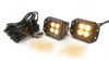 2.0 Inch Square Flush Mount Cree LED Lights Pair Black Series White/Amber W/Harness 79903 Southern Truck Lifts