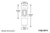 1156 LED Bulb HP11 LED Amber Single Diode Dynamics