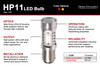 1157 LED Bulb HP11 LED Red Pair Diode Dynamics