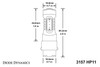 3157 LED Bulb HP11 LED Cool White Pair Diode Dynamics