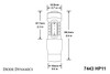 7443 LED Bulb HP11 LED Amber Pair Diode Dynamics