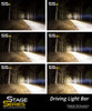 18 Inch LED Light Bar  Single Row Straight Clear Flood Each Stage Series Diode Dynamics