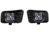 SS3 Ram Horizontal LED Fog Light Kit Sport White SAE Driving Diode Dynamics