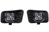 SS3 Ram Horizontal LED Fog Light Kit Pro White SAE Driving Diode Dynamics