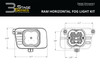 SS3 Ram Horizontal LED Fog Light Kit Pro Yellow SAE Fog Diode Dynamics