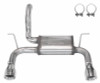 Axle-Back Exhaust System 18-22 Jeep Jl Dual Exit 2.5 Inch Intermediate And Tailpipe Street Pro Muffler Hardware Incl 4 Inch Dual Tips Included Stainless Steel Pypes Exhaust