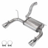 Axle-Back Exhaust System 18-22 Jeep Jl Dual Exit 2.5 Inch Intermediate And Tailpipe Street Pro Muffler Hardware Incl 4 Inch Dual Tips Included Stainless Steel Pypes Exhaust