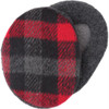 Earbags Fleece Plaid Blk/Rd Lg