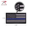 Rothco Thin Blue Line Flag Patch - Iron On