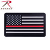 Rothco Rubber Thin Red Line Flag Patch - Hook Back