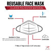 Rothco Half Skull Reusable 3-Layer Polyester Face Mask