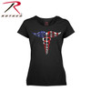 Rothco Women's Medical Symbol (Caduceus) Long Length T-Shirt - Black