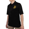 Rothco USMC Eagle, Globe & Anchor Moisture Wicking Polo Shirt - Black