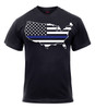 Rothco Thin Blue Line America Map T-Shirt