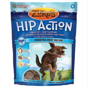 Hip Action Beef Treats 6 Oz, made by Zukes - Hip Action Beef Treats 6 Oz, made by Zukes -