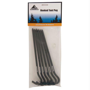 Alum Hooked Tent Peg 7" 6Pk, made by Liberty Mountain - Alum Hooked Tent Peg 7" 6Pk, made by Liberty Mountain -