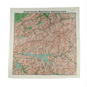 Great Smoky Topo Bandana, made by The Printed Image - Great Smoky Topo Bandana, made by The Printed Image -