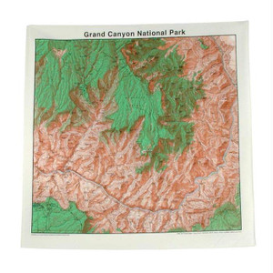 Grand Canyon Nat Park Topo Ban, made by The Printed Image - Grand Canyon Nat Park Topo Ban, made by The Printed Image -