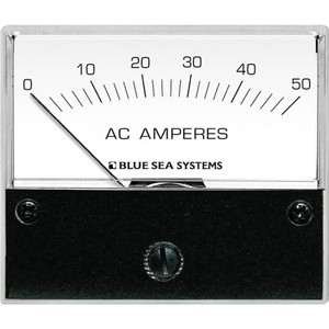 Blue Sea 9630 AC Analog Ammeter 0-50 Amperes AC, made by Blue Sea Systems - 9630 Blue Sea 9630 AC Analog Ammeter 0-50 Amperes AC, made by Blue Sea Systems - 9630