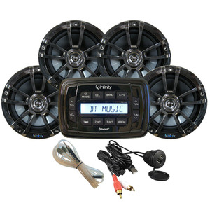 Infinity MPK250 Package w/Four (4) Chrome INF622 Speakers, made by Infinity - INFMPK250-4 Infinity MPK250 Package w/Four (4) Chrome INF622 Speakers, made by Infinity - INFMPK250-4