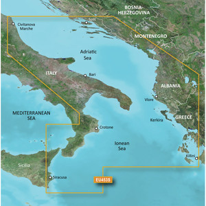 Garmin BlueChart® g3 Vision® HD - VEU453S - Adriatic Sea, South Coast - microSD™/SD™, made by Garmin - 010-C0797-00 Garmin BlueChart® g3 Vision® HD - VEU453S - Adriatic Sea, South Coast - microSD™/SD™, made by Garmin - 010-C0797-00