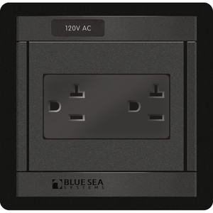 Blue Sea 1479 360 Panel - 120V AC DUal Outlet, made by Blue Sea Systems - 1479 Blue Sea 1479 360 Panel - 120V AC DUal Outlet, made by Blue Sea Systems - 1479