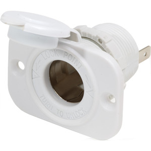 Blue Sea 12V Dash Socket - White, made by Blue Sea Systems - 1011200 Blue Sea 12V Dash Socket - White, made by Blue Sea Systems - 1011200