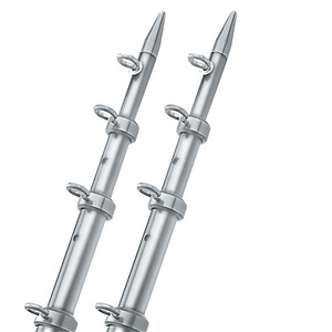 TACO 15' Silver/Silver Outrigger Poles - 1-1/8" Diameter, made by TACO Marine - OT-0442VEL15 TACO 15' Silver/Silver Outrigger Poles - 1-1/8" Diameter, made by TACO Marine - OT-0442VEL15