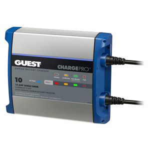 Guest On-Board Battery Charger 10A / 12V - 1 Bank - 120V Input, made by Guest - 2710A Guest On-Board Battery Charger 10A / 12V - 1 Bank - 120V Input, made by Guest - 2710A