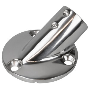 Sea-Dog Rail Base Fitting 2-3/4" Round Base 30° 316 Stainless Steel - 1" OD, made by Sea-Dog - 280301-1 Sea-Dog Rail Base Fitting 2-3/4" Round Base 30° 316 Stainless Steel - 1" OD, made by Sea-Dog - 280301-1