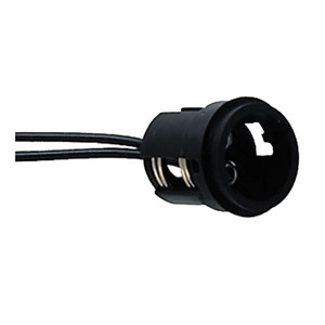 Perko Double Contact Bayonet Socket - Black Polymer w/10" Pigtail, made by Perko - 0024DP1 Perko Double Contact Bayonet Socket - Black Polymer w/10" Pigtail, made by Perko - 0024DP1