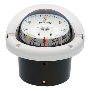 Ritchie HF-743W Helmsman Compass - Flush Mount - White, made by Ritchie - HF-743W Ritchie HF-743W Helmsman Compass - Flush Mount - White, made by Ritchie - HF-743W